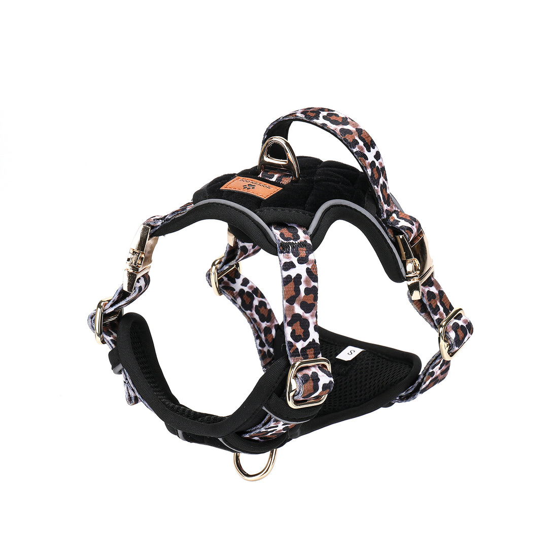 Set  Leopard Diamond tuigje met riem