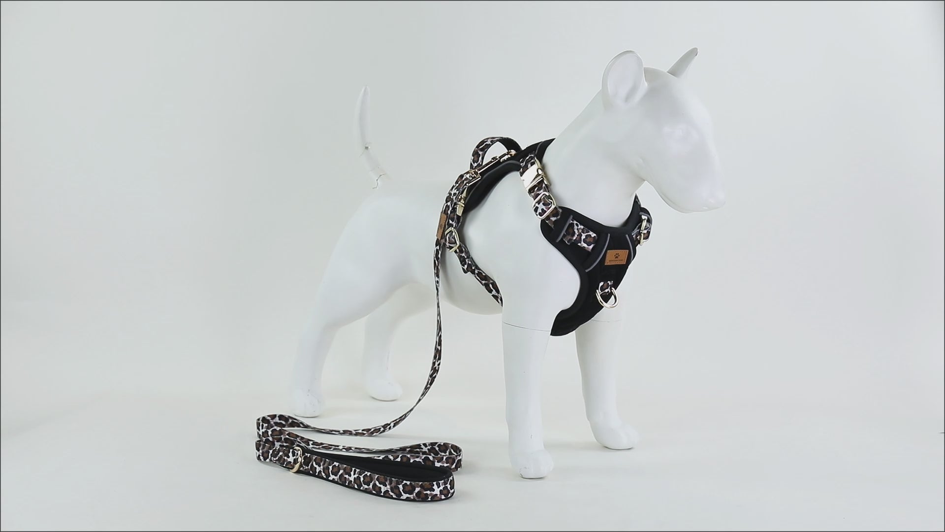 Modern Dog Luxe tuig Leopard Diamond